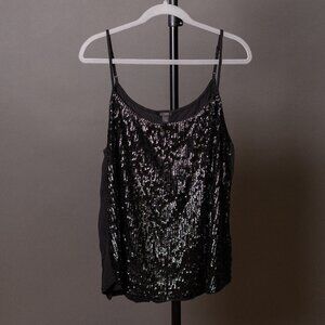 J.CREW black sequin cami (size XL)